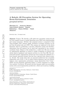 A Robotic 3D Perception System for Operating Room Environment Awareness