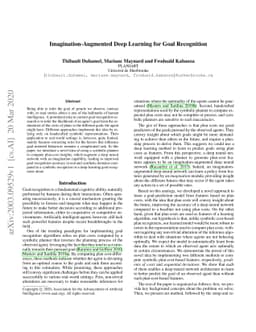 Imagination-Augmented Deep Learning for Goal Recognition