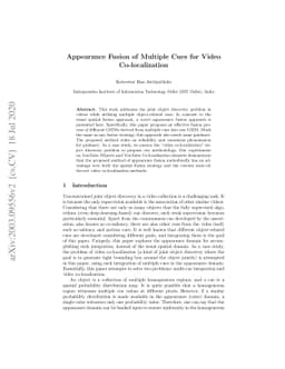 Appearance Fusion of Multiple Cues for Video Co-localization