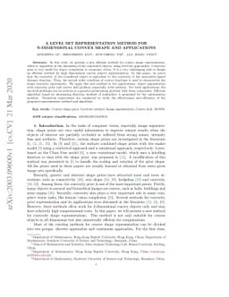 A level set representation method for N-dimensional convex shape and
  applications