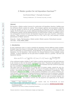 A Markov product for tail dependence functions