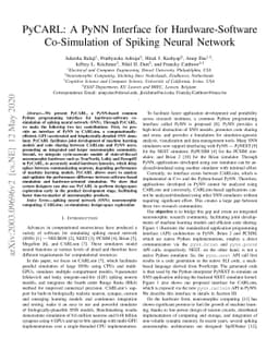PyCARL: A PyNN Interface for Hardware-Software Co-Simulation of Spiking
  Neural Network