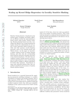 Scaling up Kernel Ridge Regression via Locality Sensitive Hashing