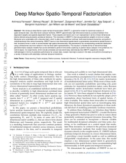 Deep Markov Spatio-Temporal Factorization