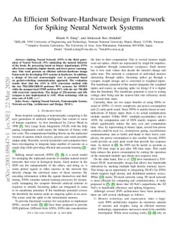 An Efficient Software-Hardware Design Framework for Spiking Neural
  Network Systems