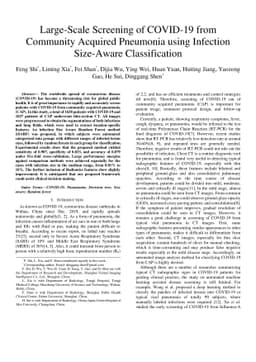 Large-Scale Screening of COVID-19 from Community Acquired Pneumonia
  using Infection Size-Aware Classification