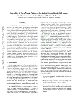 Ensembles of Deep Neural Networks for Action Recognition in Still Images