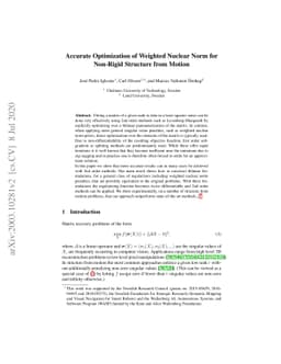 Accurate Optimization of Weighted Nuclear Norm for Non-Rigid Structure
  from Motion