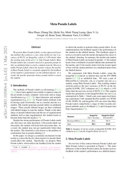 Meta Pseudo Labels
