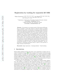 Registration by tracking for sequential 2D MRI