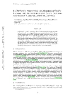 SMArtCast: Predicting soil moisture interpolations into the future using
  Earth observation data in a deep learning framework