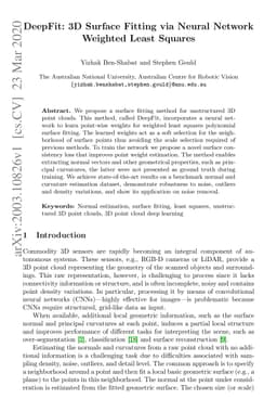 DeepFit: 3D Surface Fitting via Neural Network Weighted Least Squares