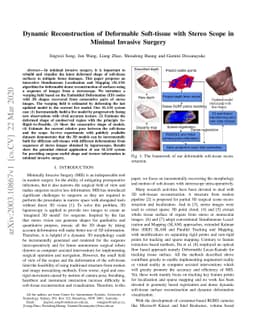 Dynamic Reconstruction of Deformable Soft-tissue with Stereo Scope in
  Minimal Invasive Surgery