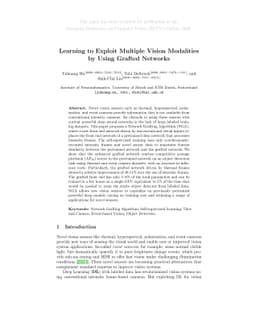 Learning to Exploit Multiple Vision Modalities by Using Grafted Networks