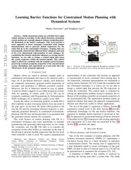 Learning Barrier Functions for Constrained Motion Planning with
  Dynamical Systems