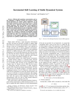 Incremental Skill Learning of Stable Dynamical Systems