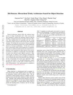 Hit-Detector: Hierarchical Trinity Architecture Search for Object
  Detection