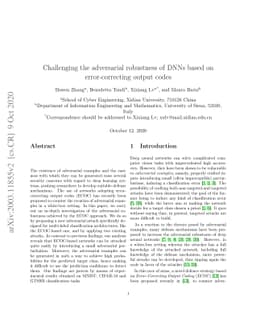 Challenging the adversarial robustness of DNNs based on error-correcting
  output codes