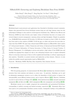XBlock-EOS: Extracting and Exploring Blockchain Data From EOSIO