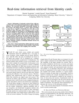 Real-time information retrieval from Identity cards