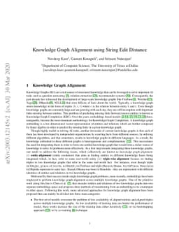 Knowledge Graph Alignment using String Edit Distance