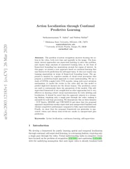Action Localization through Continual Predictive Learning
