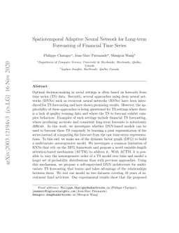 Spatiotemporal Adaptive Neural Network for Long-term Forecasting of
  Financial Time Series
