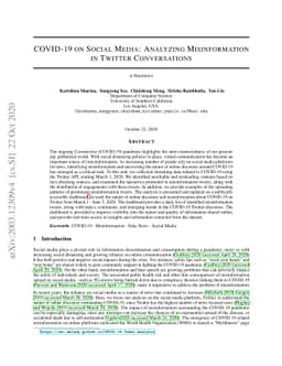 COVID-19 on Social Media: Analyzing Misinformation in Twitter
  Conversations