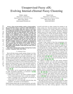 Unsupervised Fuzzy eIX: Evolving Internal-eXternal Fuzzy Clustering