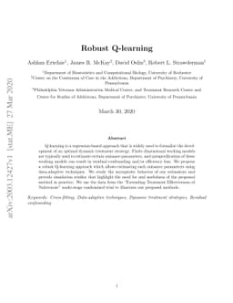 Robust Q-learning