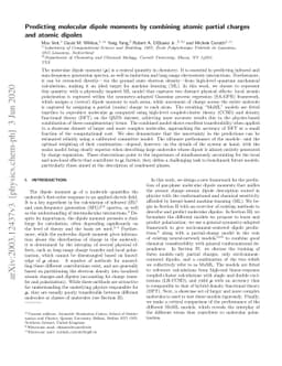 Predicting molecular dipole moments by combining atomic partial charges
  and atomic dipoles
