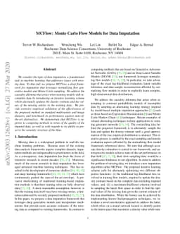 MCFlow: Monte Carlo Flow Models for Data Imputation