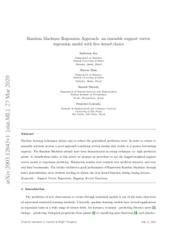 Random Machines Regression Approach: an ensemble support vector
  regression model with free kernel choice