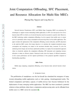 Joint Computation Offloading, SFC Placement, and Resource Allocation for
  Multi-Site MEC Systems