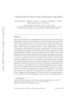 A Benchmark for Point Clouds Registration Algorithms
