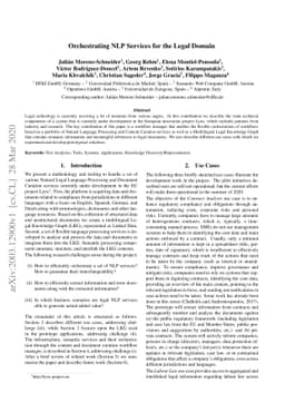 Orchestrating NLP Services for the Legal Domain