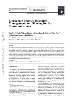 Blockchain-enabled Resource Management and Sharing for 6G Communications