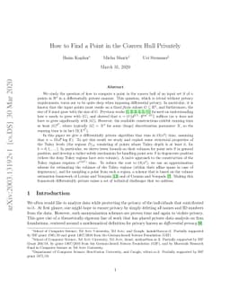 How to Find a Point in the Convex Hull Privately