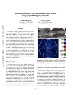 Predicting Semantic Map Representations from Images using Pyramid
  Occupancy Networks