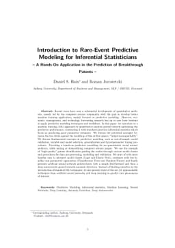 Introduction to Rare-Event Predictive Modeling for Inferential
  Statisticians -- A Hands-On Application in the Prediction of Breakthrough
  Patents
