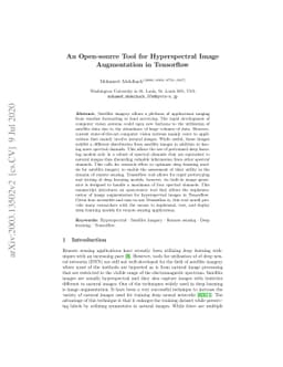 An Open-source Tool for Hyperspectral Image Augmentation in Tensorflow