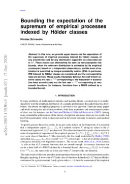 Bounding the expectation of the supremum of empirical processes indexed
  by Hölder classes
