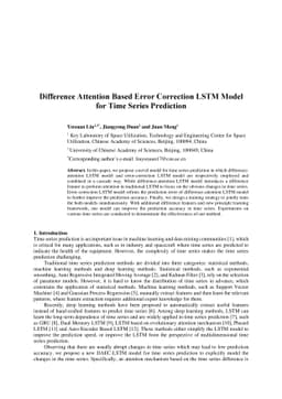 Difference Attention Based Error Correction LSTM Model for Time Series
  Prediction