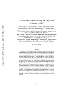 Deep reinforcement learning for large-scale epidemic control