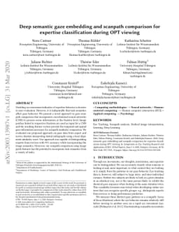 Deep semantic gaze embedding and scanpath comparison for expertise
  classification during OPT viewing