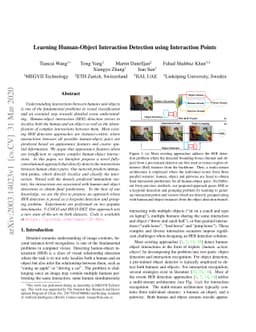 Learning Human-Object Interaction Detection using Interaction Points