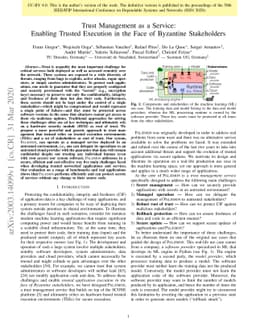 Trust Management as a Service: Enabling Trusted Execution in the Face of
  Byzantine Stakeholders