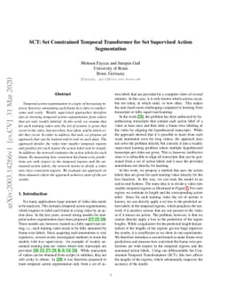 SCT: Set Constrained Temporal Transformer for Set Supervised Action
  Segmentation