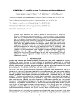 CRYSPNet: Crystal Structure Predictions via Neural Network