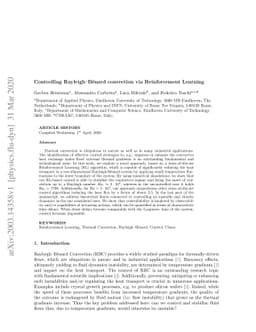 Controlling Rayleigh-Bénard convection via Reinforcement Learning